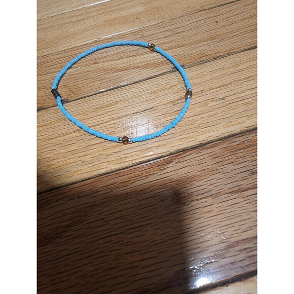 Women's  Blue Bead Anklet Ankle Bracelets - Picture 1 of 4